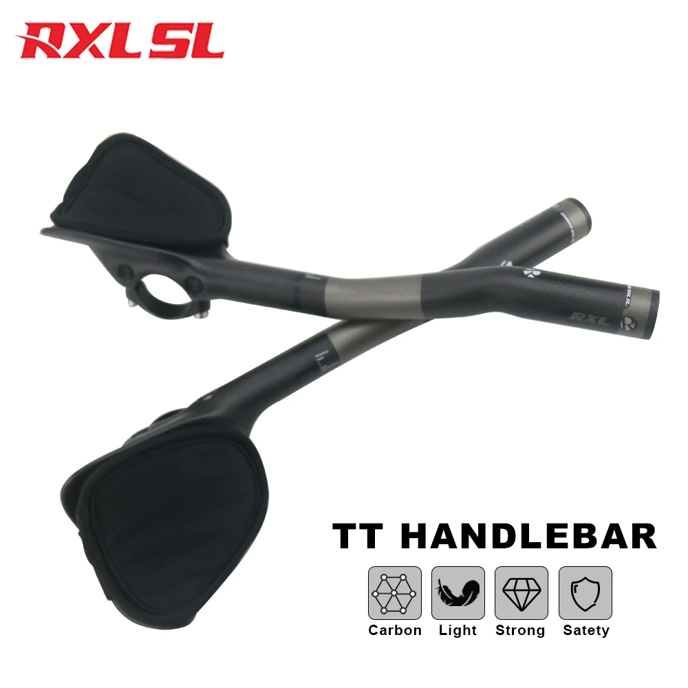 RXL SL Carbon Road Bicycle Handlebar Extension, MTB TT Handlebar, 31.8mm, Bike Triathlon Extender, Carbon Handle Bar, Bike Accessories