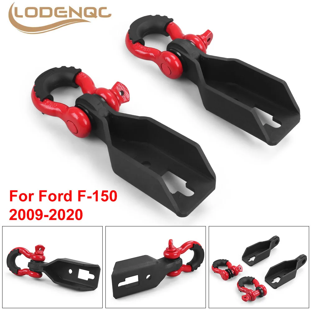 Set of 2 Red Front Tow Hooks For Ford F-150 FL3Z-17N808-A