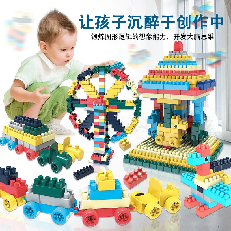 

100-400Pcs/bag Large Particles Plastic Building Blocks Baby Kindergarten Early Education DIY Assembled Best Gift For Children's