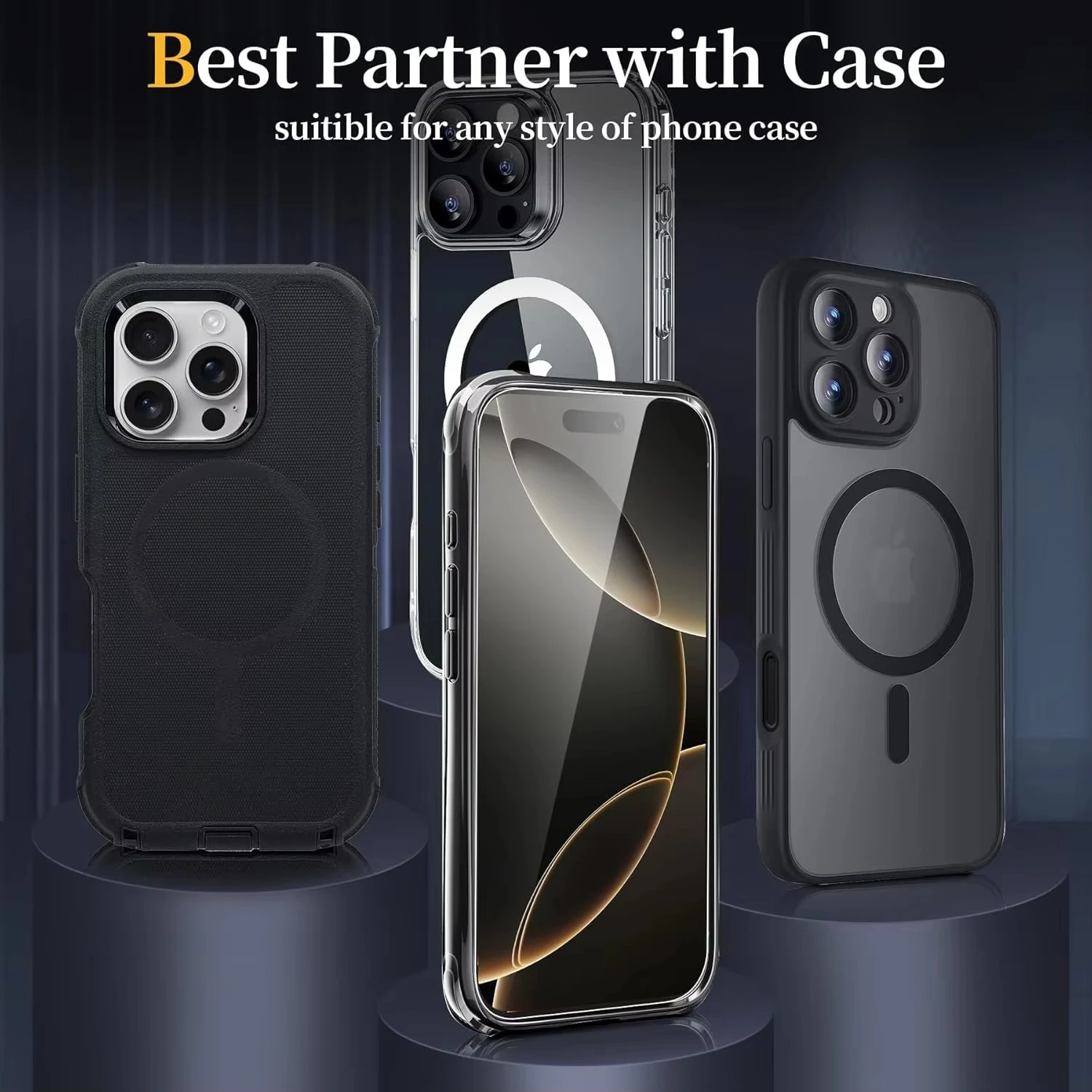 Premium 5-Pack Full Coverage Tempered Glass Screen Protectors