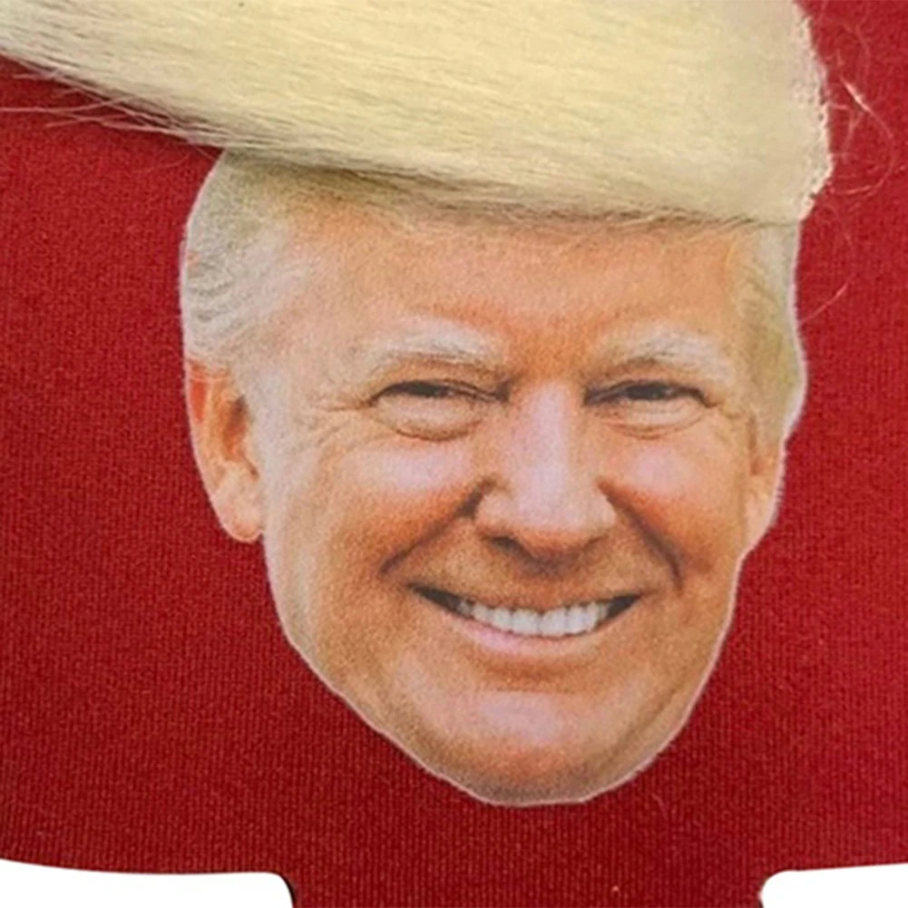 Description Picture 6 of itemTrump Funny Hair Beer Can Cooler Non-Slip Donald Trump Drink Can Cooler Reusable for Cans Bottles Pint Glasses Party Cups Coffee