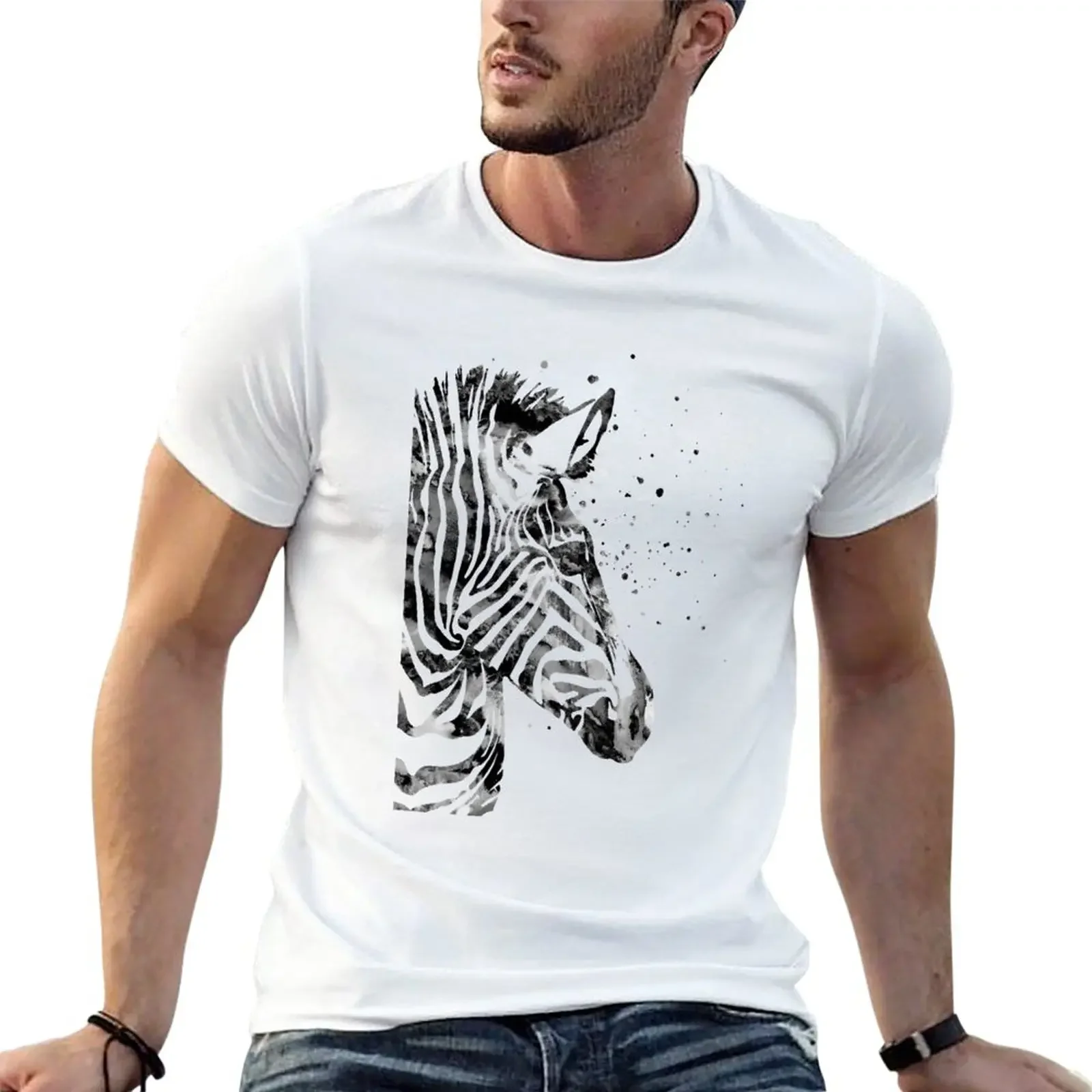 

Zebra T-Shirt plus sizes oversizeds cute tops t shirts for men cotton