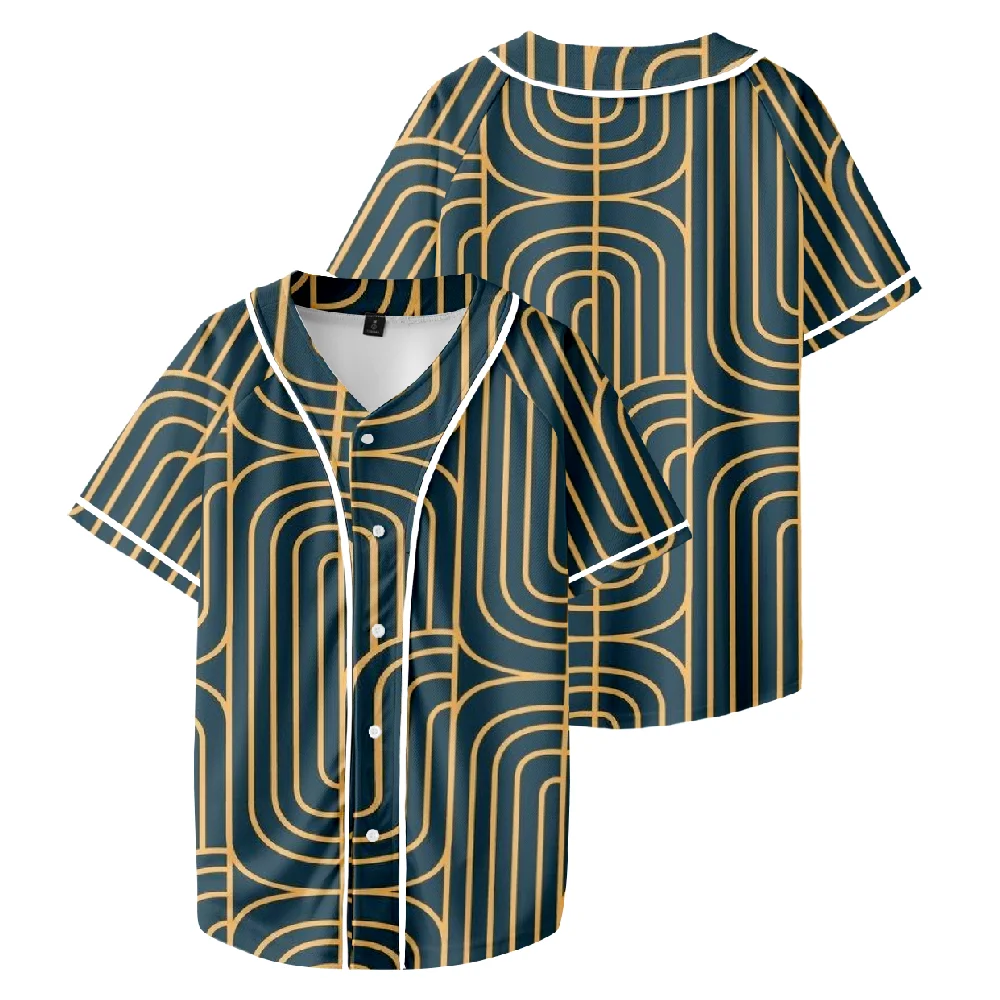 

Art Deco Pattern Baseball T-shirt 3D Prints Unisex Short Sleeve Tee Casual Streetwear Women Men Clothes