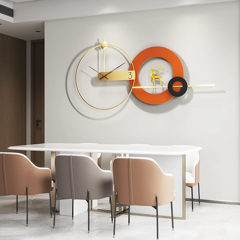 

Clock Living Room High-End Atmospheric Background Wall Entrance Painting Living Room Sofa Hanging Picture