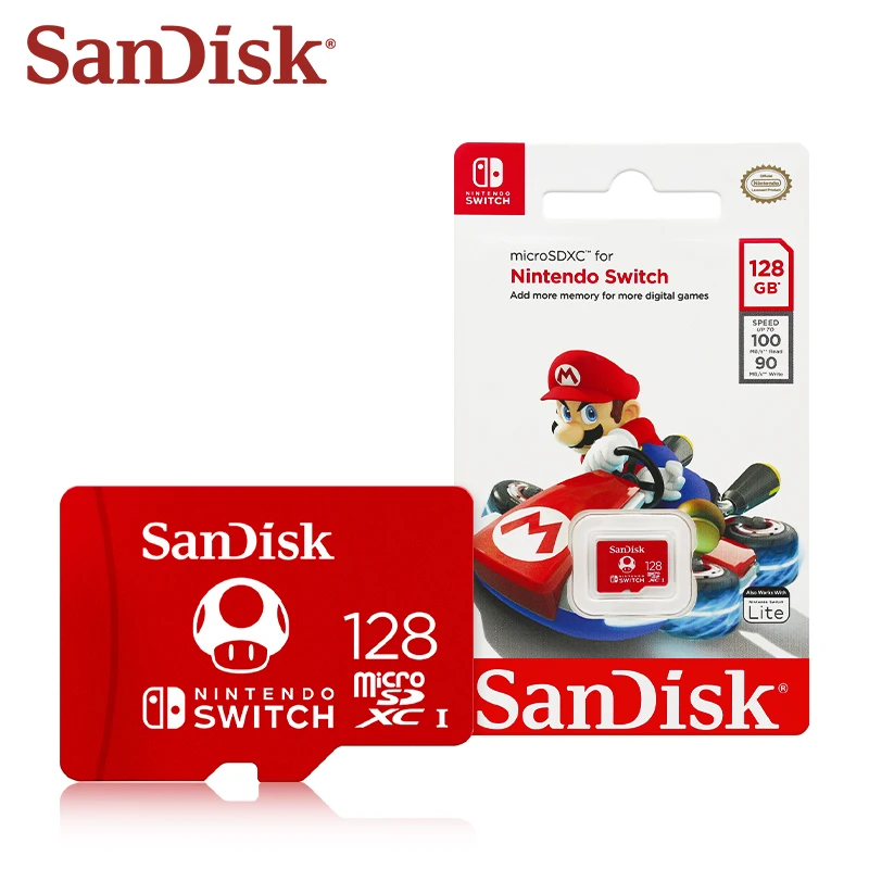 כרטיס SanDisk MicroSD TF עבור קונסולת Switch כרטיס זיכרון SDSQXAO 128GB 256GB 512GB 1TB כרטיס Micro SD עבור טאבלט טלפון מקסימלי 100Mb/s