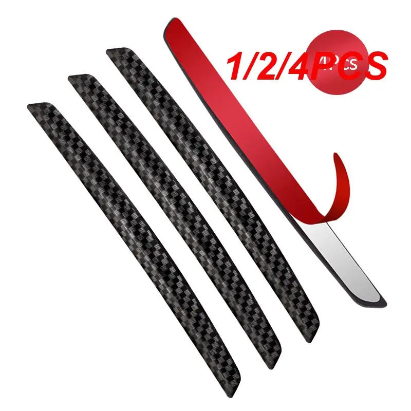 

1/2/4PCS Car Door Edge Anti-collision Strip Carbon Fiber Car Modification Decorative Strip Fender Auto Door Edge Protector