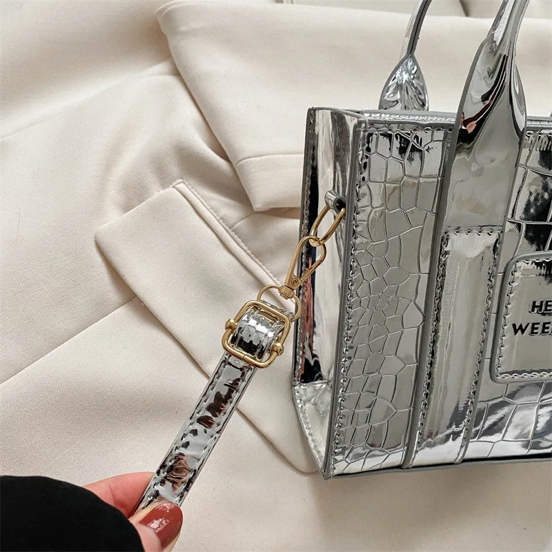 Women's Handle Bag With Stone Pattern Fashion Handbag For Ladies_voghion.com