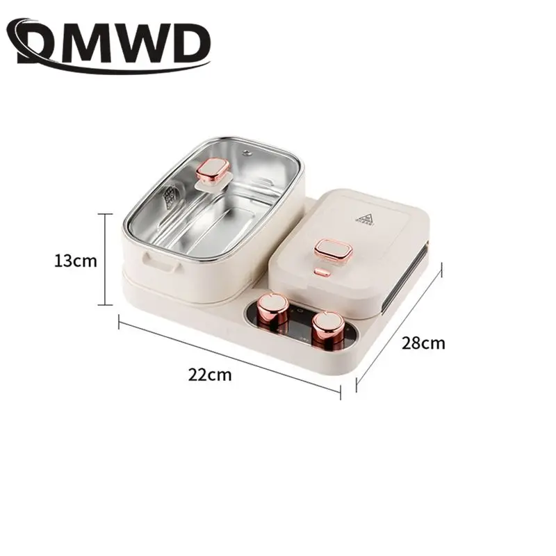 3in1 Household Breakfast Maker Toast Sandwich Baking Machine Fish Steak Omelette Frying pan Non-stick skillet Egg Noodles Boiler