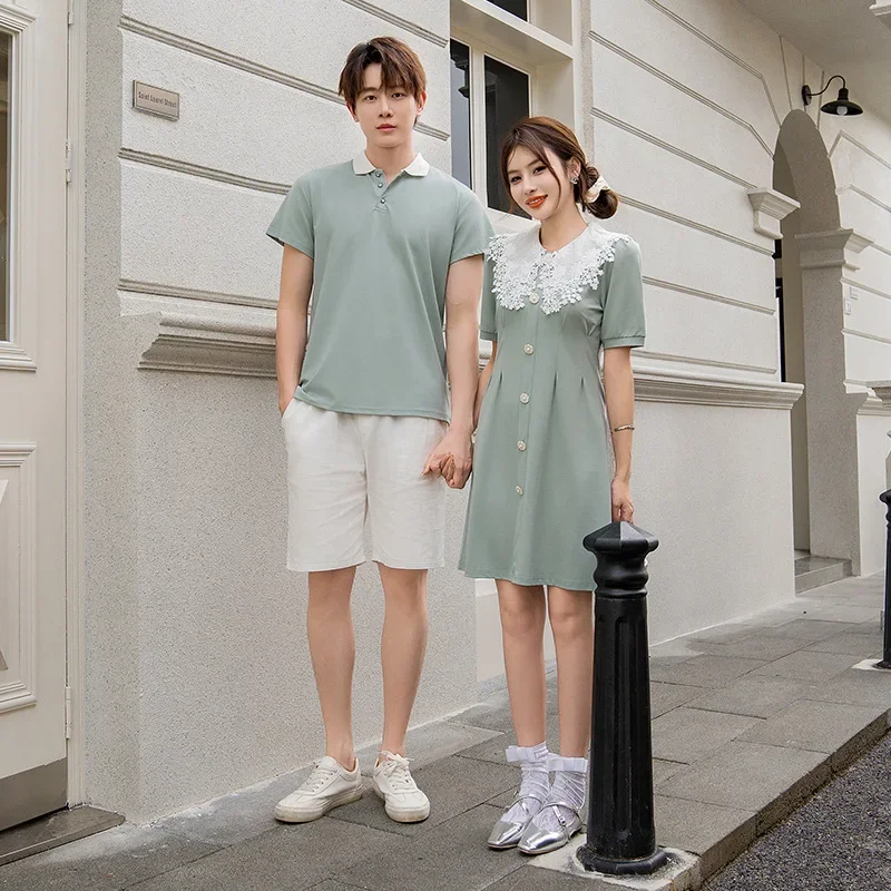Korean Couple Outfits His And Hers Matching Polo Shirts 2024