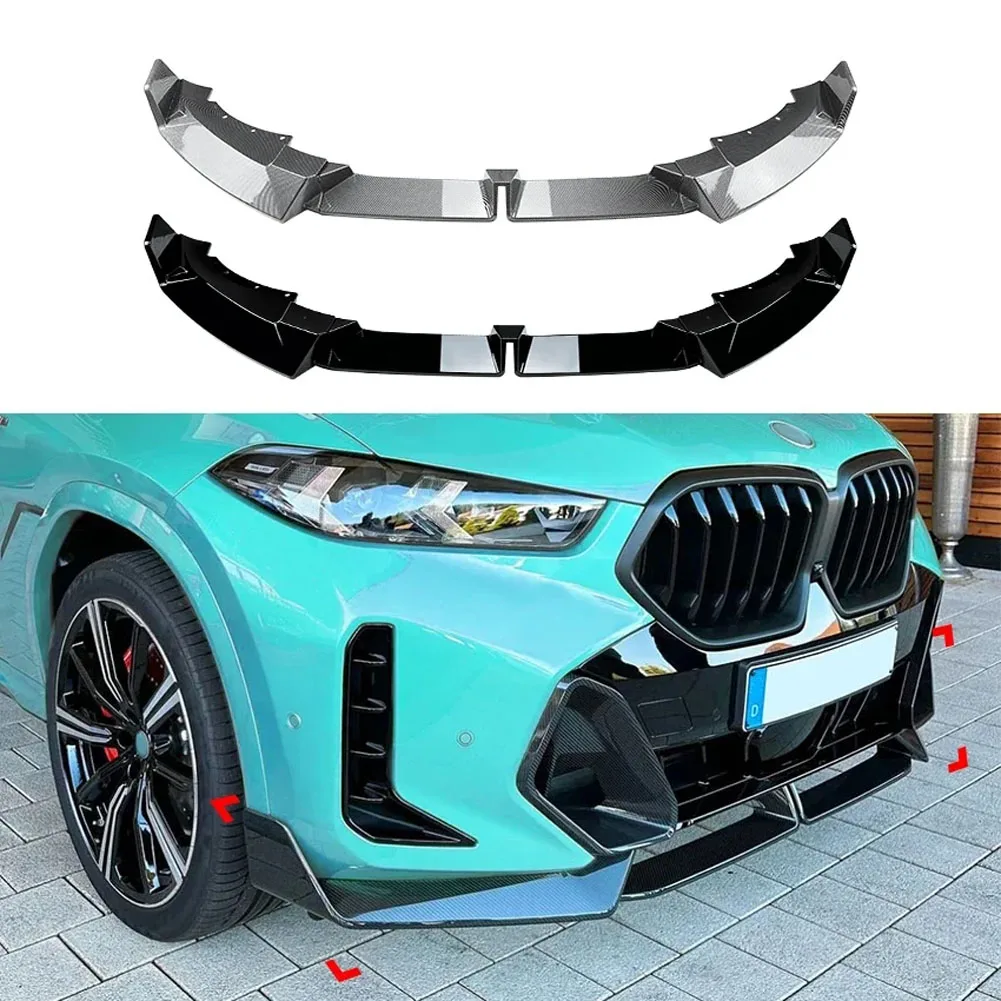 

Front Bumper Spoiler Splitter Lip Kit For BMW X6 G06 LCI M Sport xDrive30i 40i M60i M50D XDrive30d 2023-2024