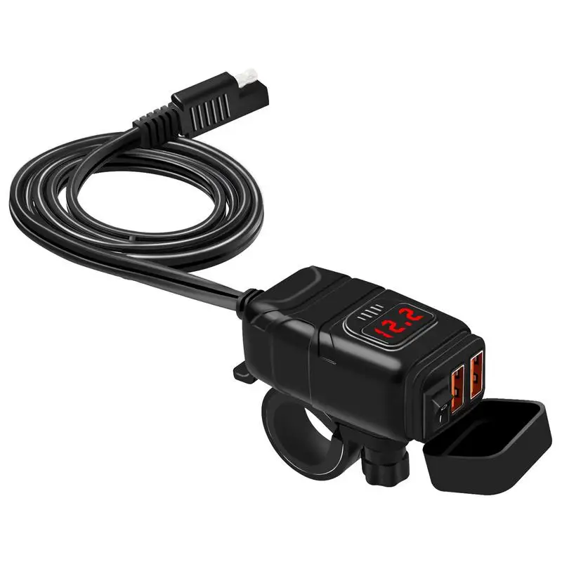 

Зарядное устройство QC 3,0 с двумя USB-портами для Руля Мотоцикла