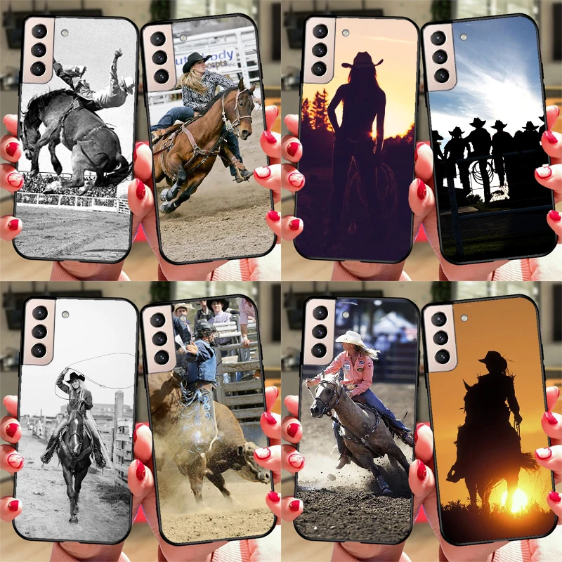 Custodia Morbida Rider Rodeo Cowgirl Per Samsung Galaxy S21 Ultra S22 Plus Note 20 Custodia Ultra S8 S9 S10 Plus S20 Fe