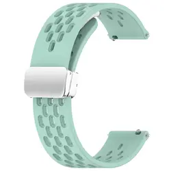 Magnetic Sports Band with Folding Buckle in Silicone - 22mm - 22mm CMF Watch Pro 2 (Light Green - S)