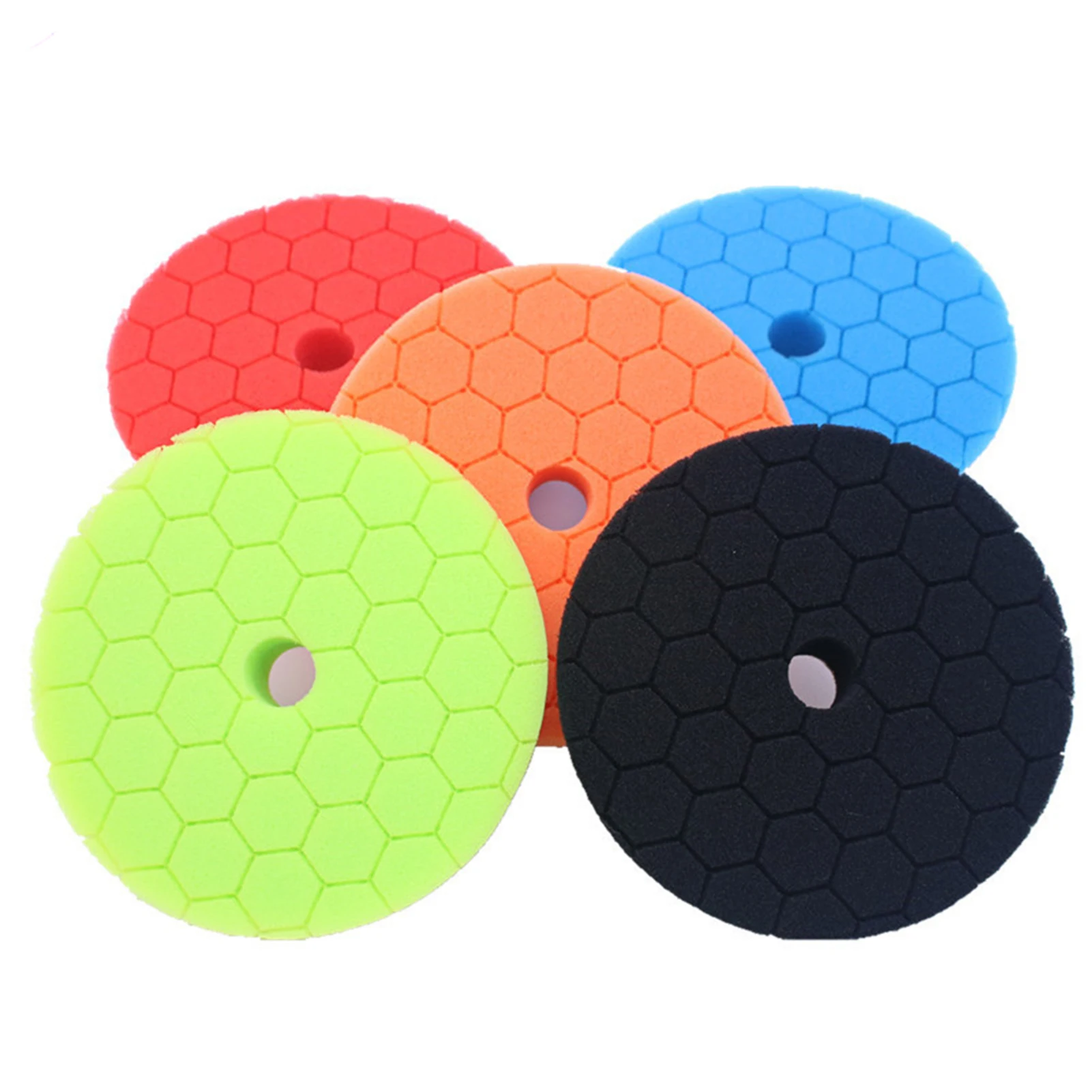 Buffing Polishing Pads 5 Pcs 6 Inch Large Size Sponge Polishing Pads Car Foam Buffing Sponge Pads Kit for Car Buffer Polisher