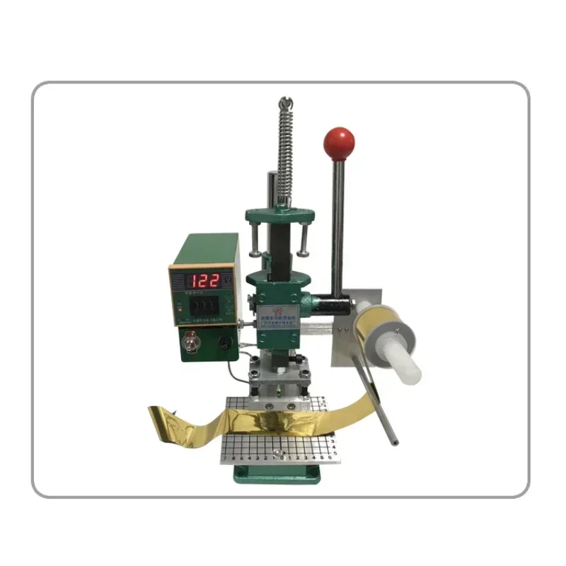 소형 전기 수동 핫 스탬핑 기계 220V/110V 가죽 로고 인쇄 기계 핫 프레스 핫 스탬핑 접는 브랜딩 Mach