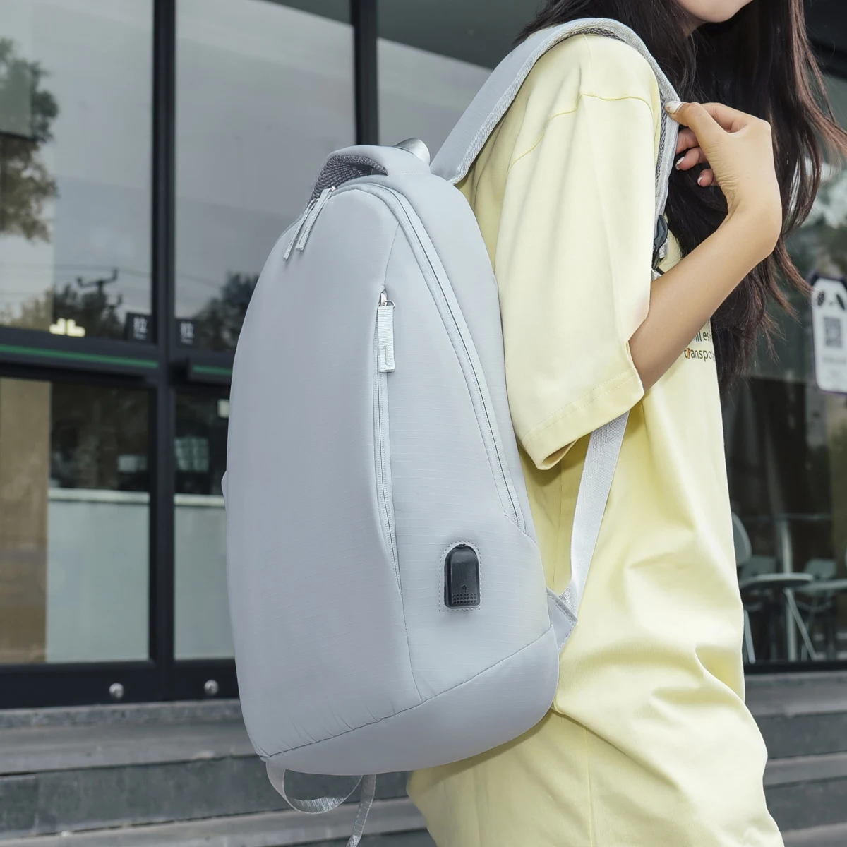 School Bag Female College Student Backpack Lightweight Computer Bag 2025 New Travel Bag Large Capacity Commuter Backpack Simple Business Shopping and Cycling