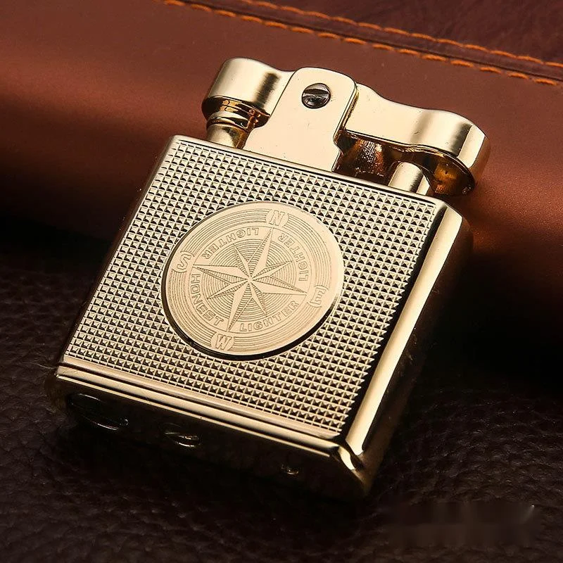 Luxury Kerosene cigarette lighter,kerosene lighter Retro Unusual Lighter for Men Honest Metal Lighters