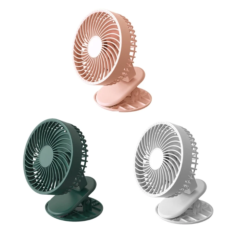 

Clip On Stroller Fan Portable Degree Rotation Small Desk Fan USB Rechargeable Desktop Table Fan Dropship
