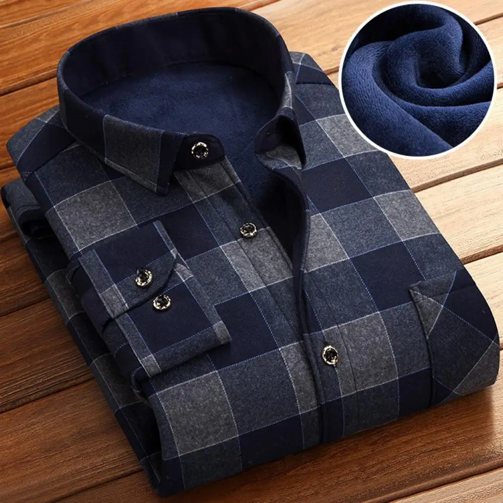Cotton Shirt Long Sleeve Shirt Men Casual Shirt Flannel Shirt Men Flannel Plaid 100% Cotton Spring Autumn Long Sleeve Soft Comfort
