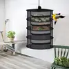 Plant Drying Net Herb Drying Rack 4 Layer Folding Fish Mesh Collapsible Dry Net With Zippers For Drying Seeds Fish Vegetables 5