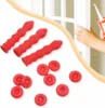 20pcs Caulk Cap Glass Glue Tip Sealing Cap Barrel Glue Mouth Protective Cover Caulking Gun Nozzles Cap Red Caulk Saving Cap 4