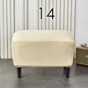 American Style Footstool Cover  Rectangle Elastic Ottoman Cover High Quality Velvet Furniture Protector Footrest Slipcover 4