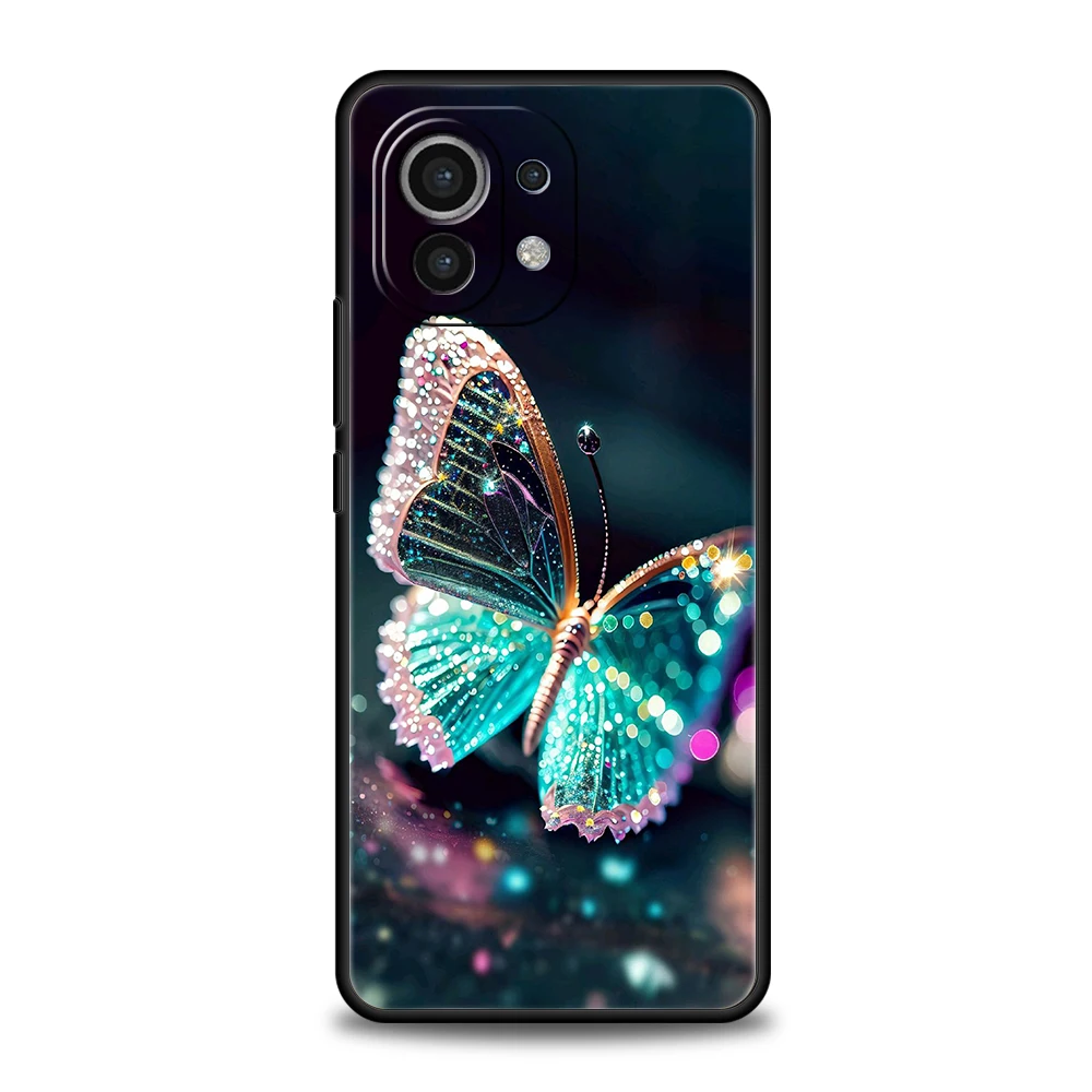 Luxury Butterfly Glitter Clear Phone Case Cover for Xiaomi Mi 15 14 13 12 11 Ultra 14T 13T 12T 11T 10T Pro Lite 5G Silicone Capa – Detail 7