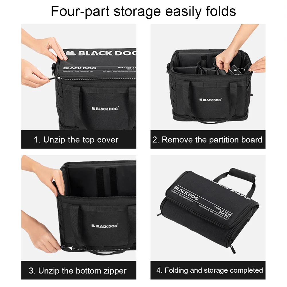 Blackdog 15L Camping Storage Bag Ultralight Outdoor Camping Travel Folding Handbag Luggage 600D Organizer Duffel Tactical Box