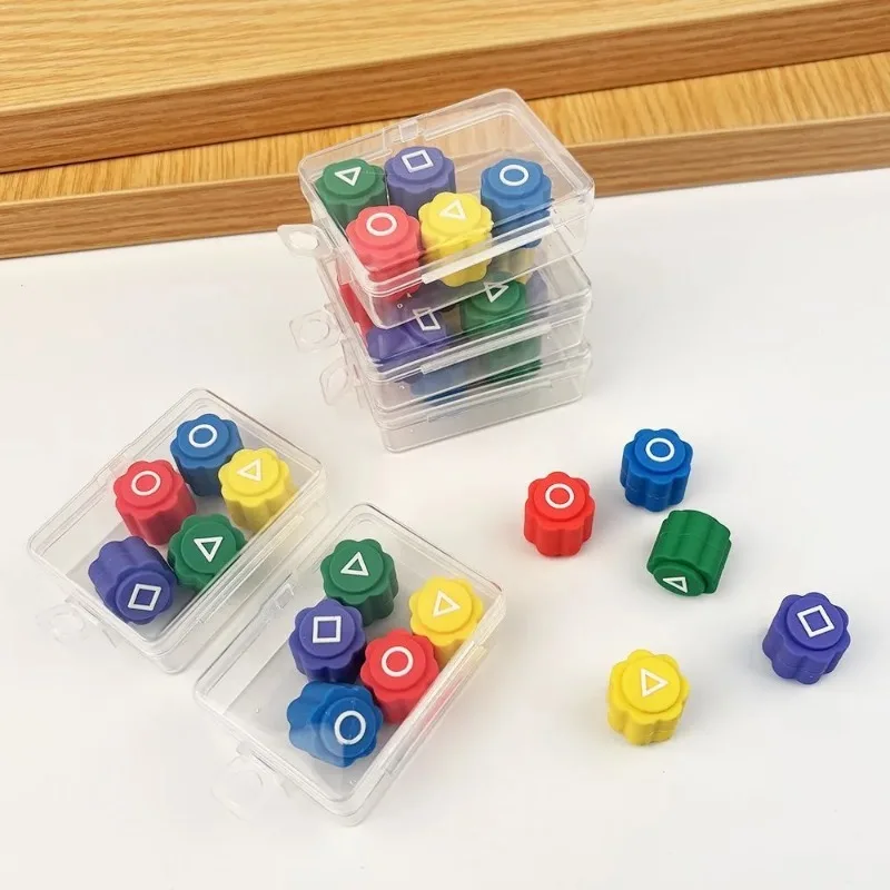 Game Dice New Calamari Game Dice Party Game Props Square Circle Triangle Printing Bar Party Props Korean Film Squid Play Games dice set acrylic dice