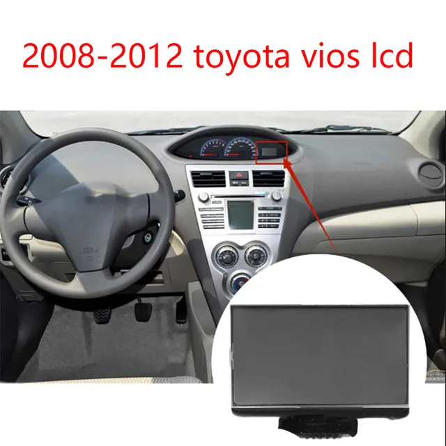 151432-a420aa.jpg لوحة شاشة LCD لتويوتا فيوس ، شاشة سوداء ، استبدال الأدوات ، العنقودية ، 2008-2012