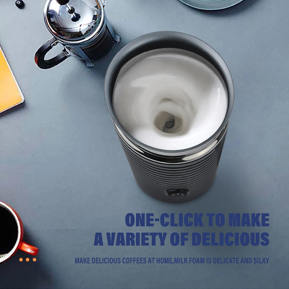 220V 500W Electric Milk Frother Cold/Hot Dual Effect Multifunction Foam Maker Latte Cappuccino Chocolate Automatic Milk Foamer 5