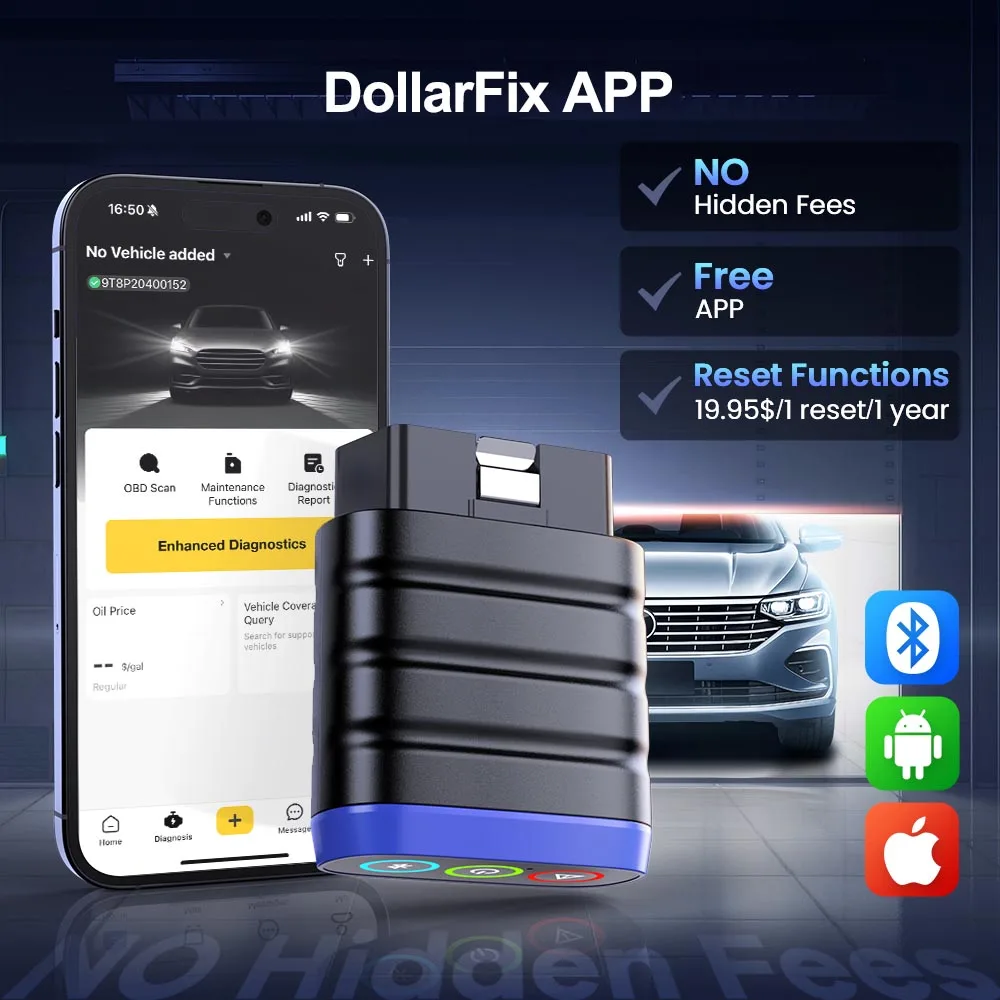 MUCAR BT200 Lite Auto OBD2 Scanner Diagnostica del sistema completo Lettore di codici chiari Data dal vivo Diagnostica per auto tramite Bluetooth DollarFix APP - Image 6