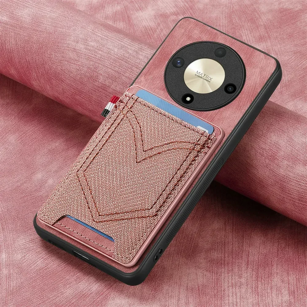 Magnetic Leather Card Case with 360° Lens Armor Protection