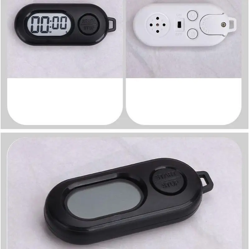 Electronic Clock Keychain Stop Watch Small Stop Timer LCD Screen Digital Clock Lightweight Countdown Accessories