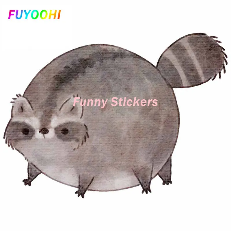 

FUYOOHI Play Stickers Chubby Trash Panda Cartoon Car Stickers Car Door Protector Decal Car Styling Funny Decoration Laptop