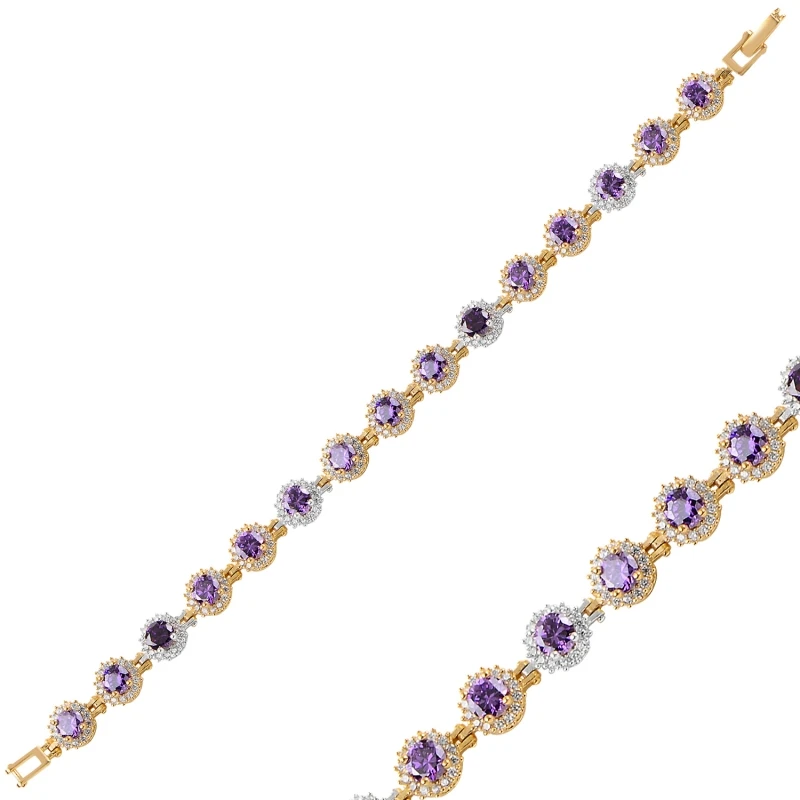 

Silver 925 Sterling Zircon Cubic Zirconia Authentic Bracelet