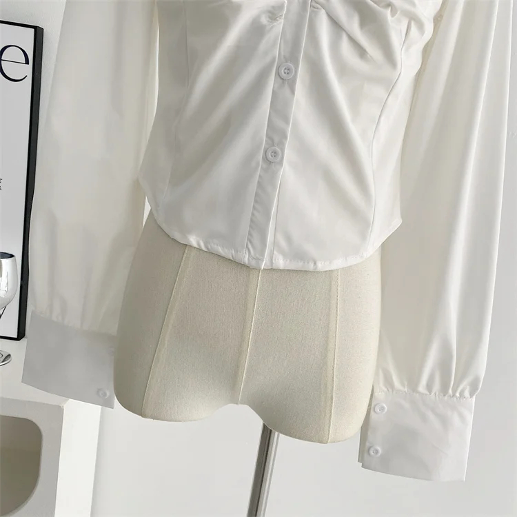 Y2K 3 Piece Set Women Cropped Coat + Long Sleeve Shirt + High Waist Halter Ruffles Mini Dress Korean Chic Fashion Sexy Outfits
