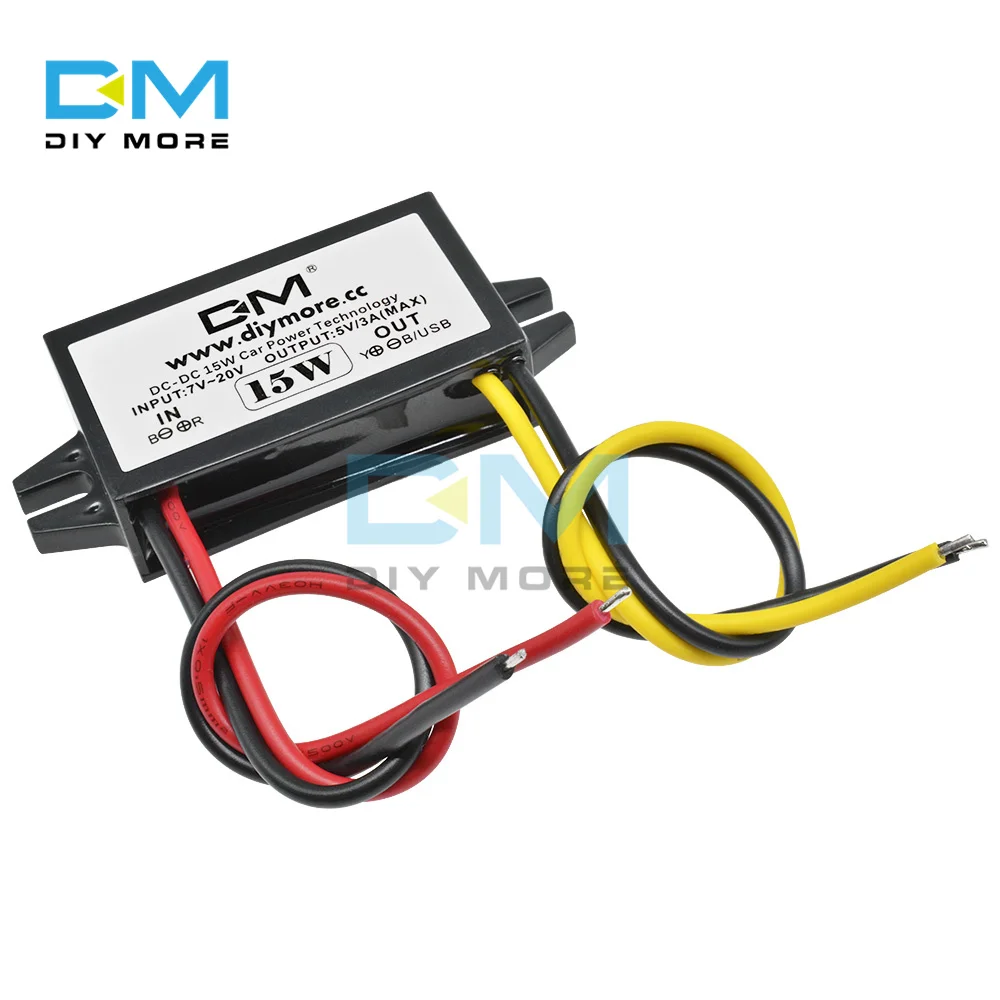 DC-DC 12V to 5V 3A 15W Step Down Buck Converter Power Supply Module Car  Power Converter Step Down Voltage Power Supply Adapter - AliExpress