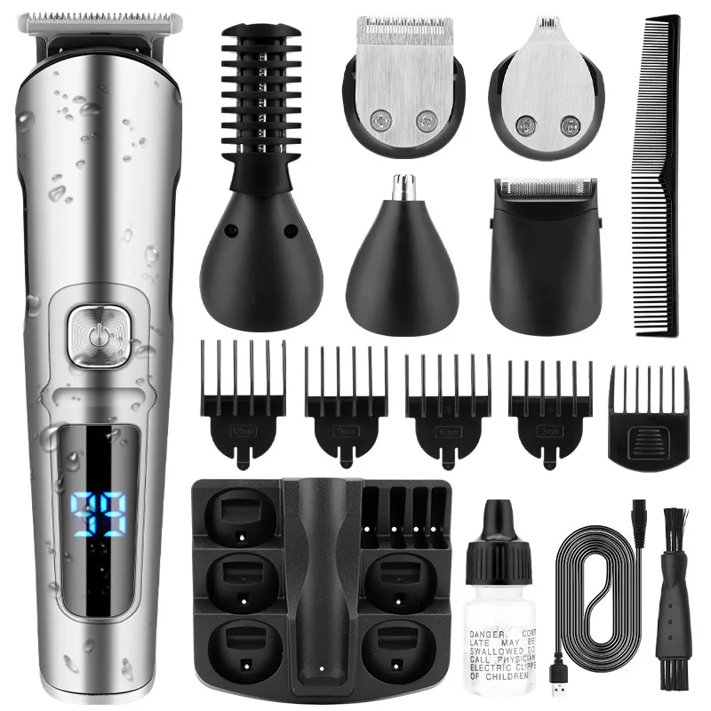 

Multifunctional Full Body Washing 6In1 Men'S Moustache Hair Dresser Beard Electric Razor Shaving Trimmer For Men