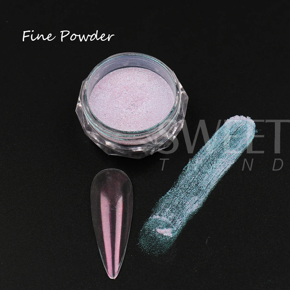Nail Pigment Fairy Aurora Nail Pigment Powder Holographic Fine Chrome Rubbing Dust Shimmer Glitter Mirror Polish Decoration