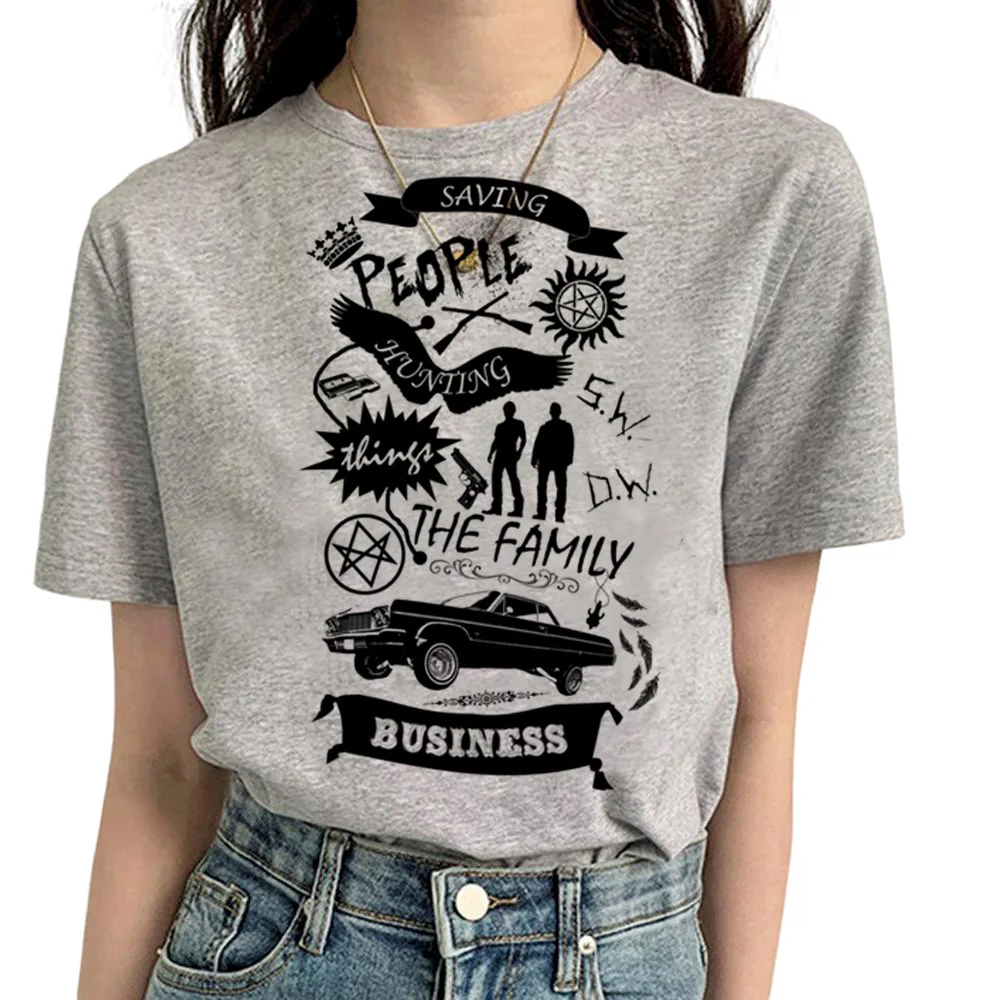 

Supernatural Tee women designer harajuku summer t shirt female graphic 2000s comic clothes