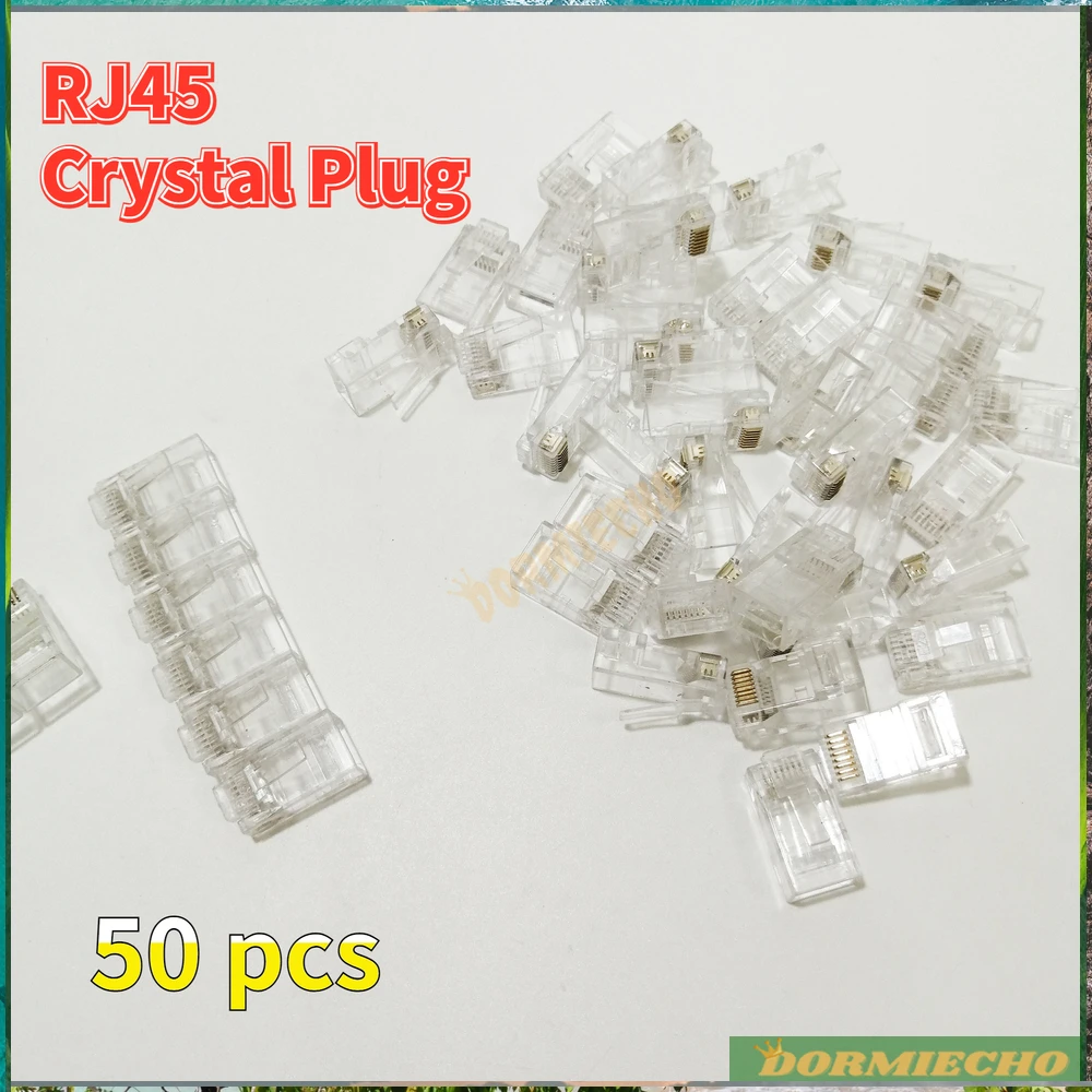 

50pcs Modular HY327 Cable Plugs 8Pin Socket RJ45 Connectors Network Ethernet RJ45 Crystal Plug RJ45 Connector CAT5 CAT5e Cat6