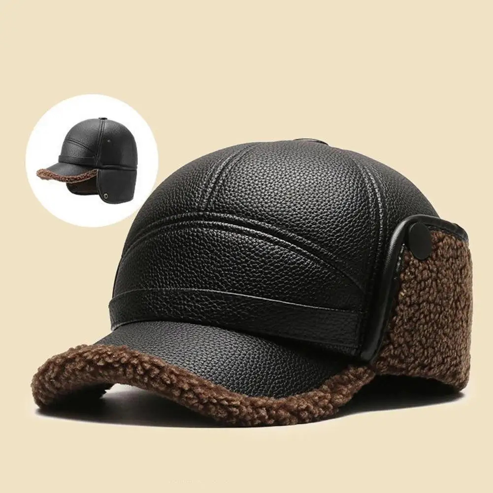 Wintermütze für Herren, winddicht, wasserdicht, Outdoor-Wintermütze, Entenschnabel-Design, Wintermütze für ältere Menschen, ohne Bügel, Komfort für den ganzen Tag – Detail 11