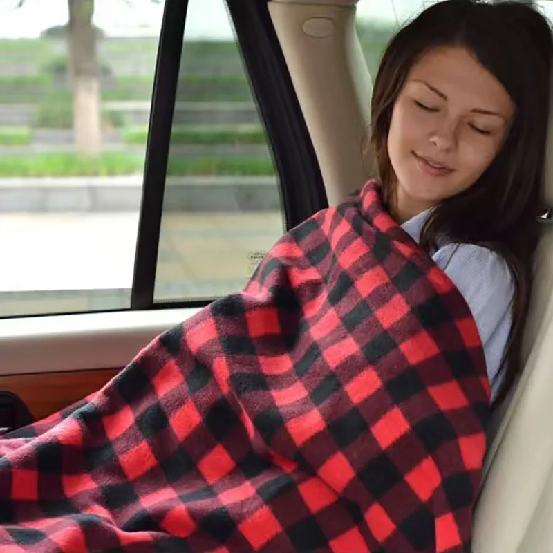 12V Car Electric Heated Blanket Mat For Cold Weather Winter Warm Travel Electric Heated Blanket Mattress For Car Trucks RV Campe