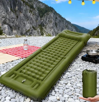 Outdoor Thicken Camping Mattress Ultralight Self-inflating Air Mattress Built-in Inflator Pump For Travel Hiking Fishing