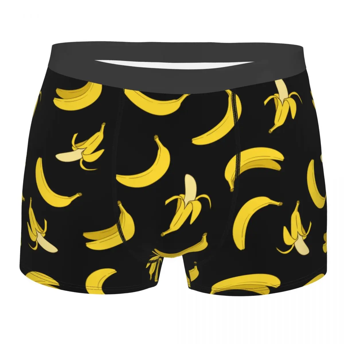 Men Banana Underwear Fruits Humor Boxer Briefs Shorts Panties Male Soft Underpants Plus Size Boxershorts Men Polyester