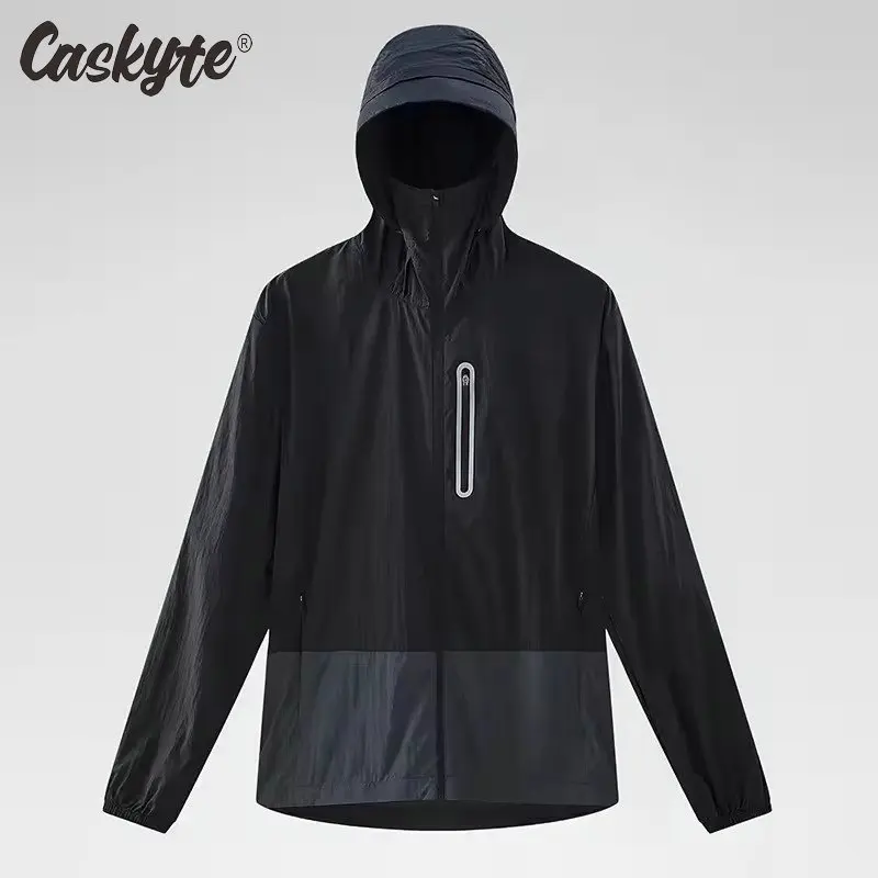 CASKYTE 여성용 남성용 방수 안티 UV 윈드 브레이커 캠핑 등산 사이클링 하이킹 자켓 유니섹스 퀵 드라이 썬 프로텍션 코트