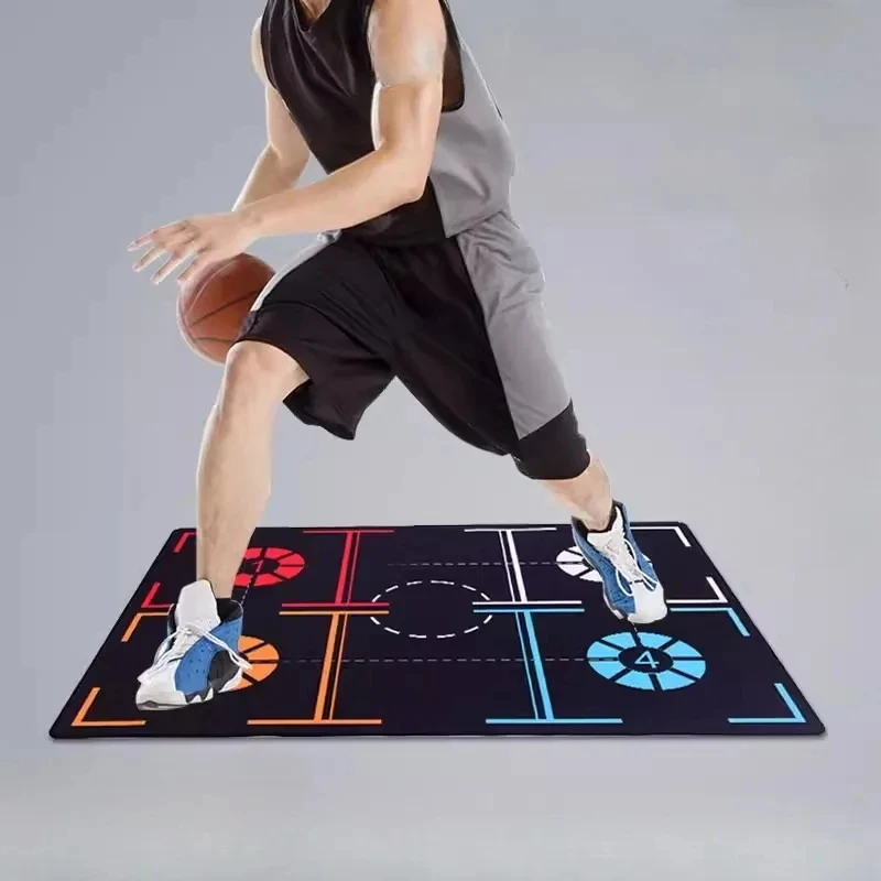 Basketball Footwork Training Mat Children Adults Indoor Aid Practicing Accessory Rubber Anti-slip Foldable Thicken Sports Mat flying disc kids soft outdoor sports game the beach lake pool catching throwing discs for adults children flying disk disc game