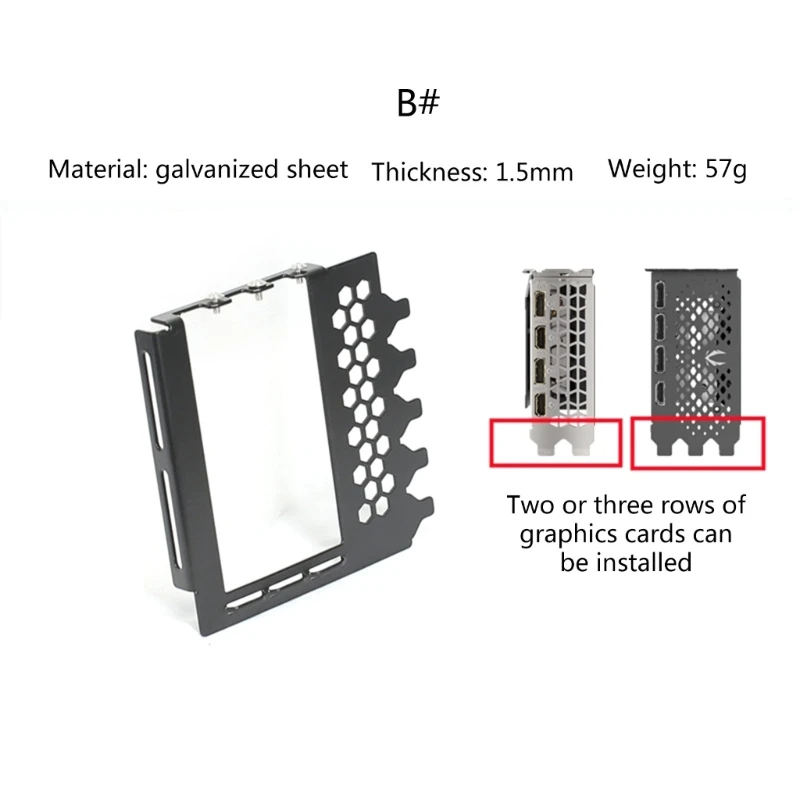 Premium Vertical GPU Mount Bracket - Sleek Metal Graphics Card Holder and Support Rack
