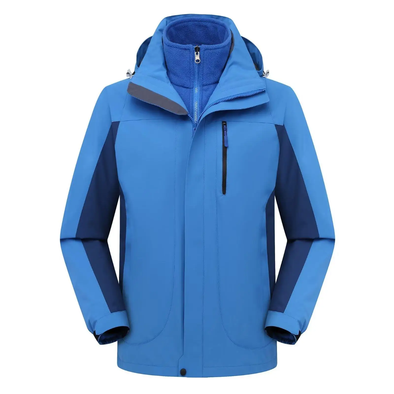 Outdoor Assault Jacket Men Women Two-piece Set With Plush And Thickened Team Uniform Workwear Print Logo Autumn Winter Jacket - 4